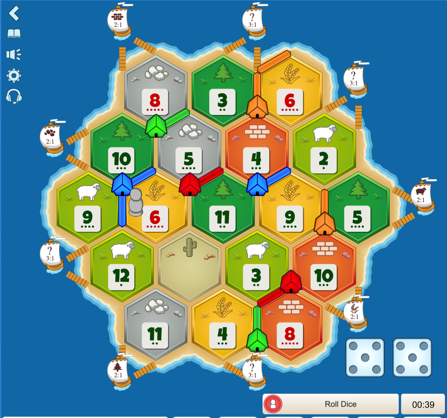 Colonist inspira-se no jogo de tabuleiro Settlers of Catan e pode